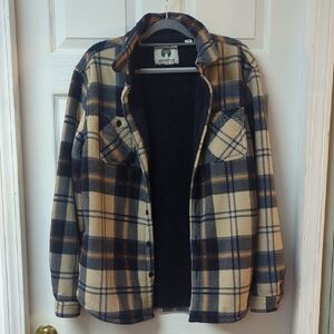 Men's Weatherproof Plaid Sherpa Jacket